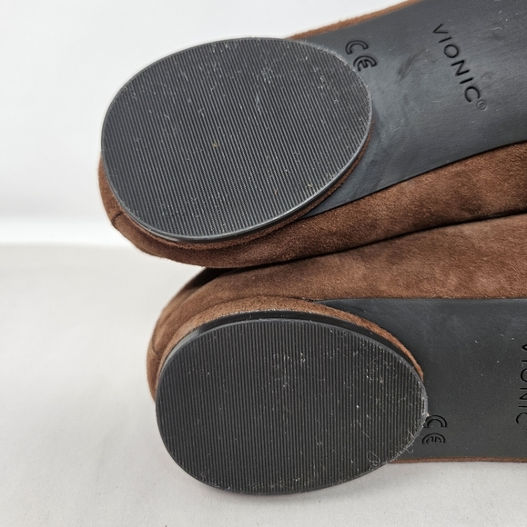 Vionic Callisto Womens Ballet Flats Brown Suede Slip On Casual Comfort - Picture 6 of 11